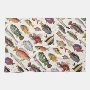Varieties of Fish Tea Towel