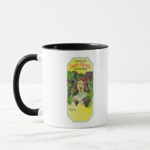 Variety Choice Lake Keuka Grapes Label Mug