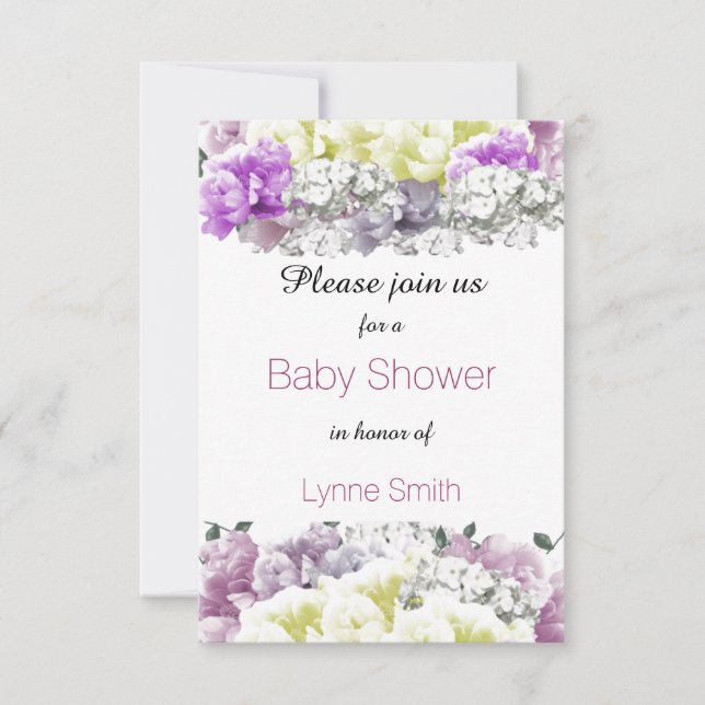 Variety Floral Bouquet Baby Shower Invitation (Front)