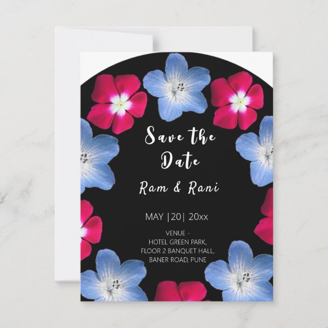 Variety model black  invitation (Front)