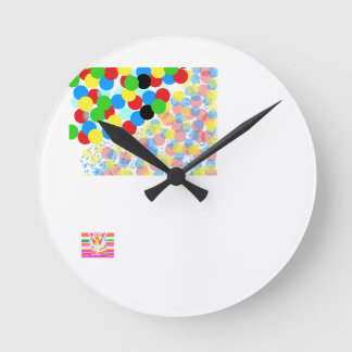 Variety of Colour Wall Art Round Clock