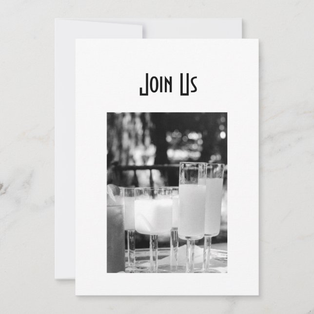 VARIETY OF DRINKS ADULT PARTY INVITATION (Front)