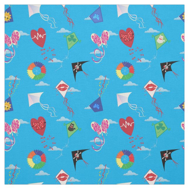 Variety of Kites Fabric (Swatch)