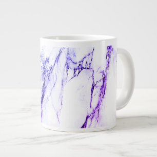 Variety of Purples and Blueish  Vein Marble Look Large Coffee Mug