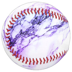 Variety of Purples and Blueish Vein Marble Look Softball
