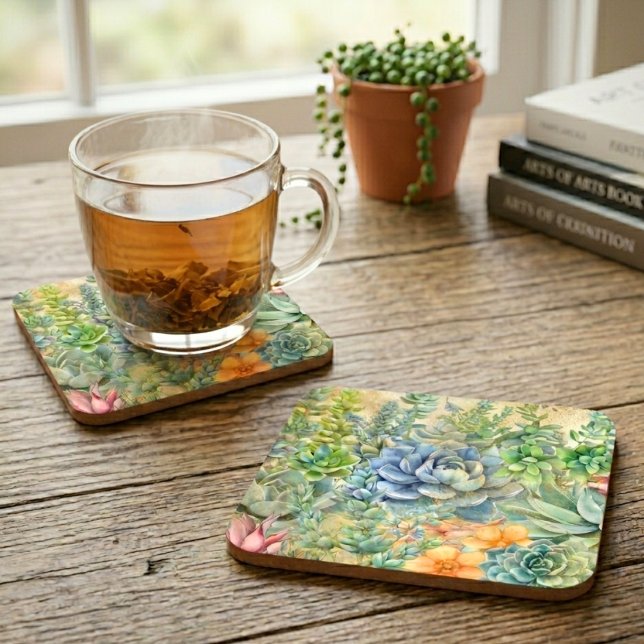 Variety Of Succulents Coaster (Creator Uploaded)