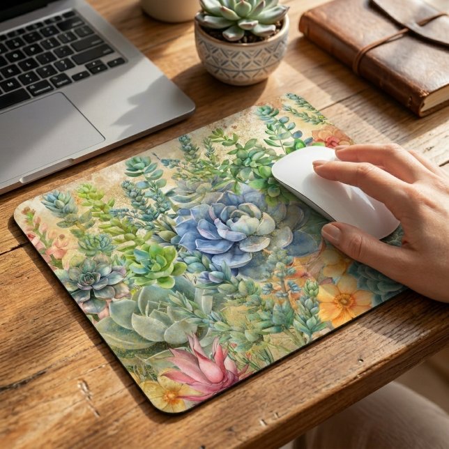 Variety Of Succulents Mouse Mat (Creator Uploaded)