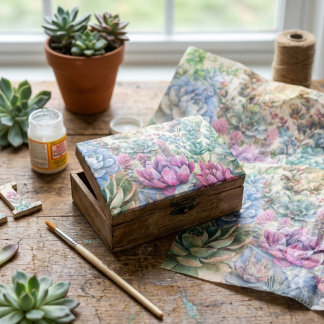 Variety Of Succulents  Tissue Paper