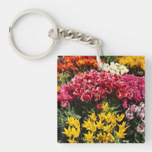 Variety of Tulips Key Ring