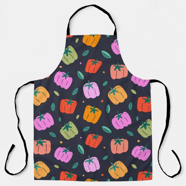 Various bell peppers, seamless pattern, sweet pepp apron (Front)