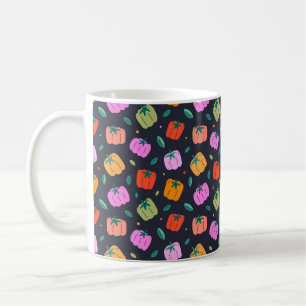 Various bell peppers, seamless pattern, sweet pepp coffee mug