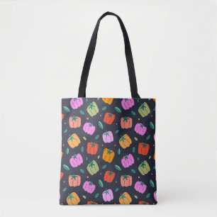 Various bell peppers, seamless pattern, sweet pepp tote bag