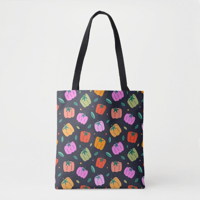 Various bell peppers, seamless pattern, sweet pepp tote bag (Front)