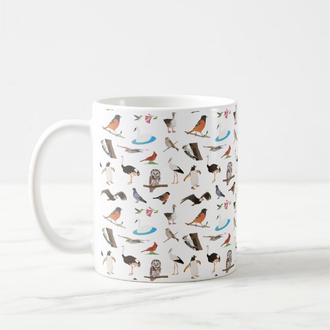 Various Birds Coffee Mug (Left)