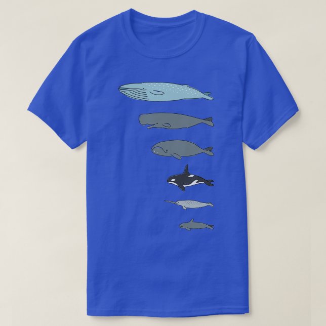 Various Cetaceans T-Shirt (Design Front)