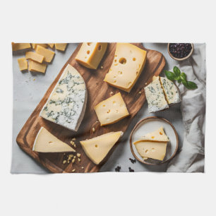 Various cheese tea towel