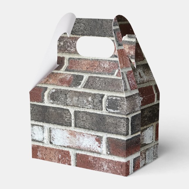 various colour brick wall pattern favour box (Front Side)