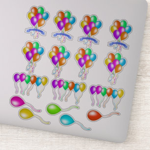 Various Colourful Festive Balloons Multiple Colour