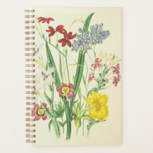 Various Colourful Flowers & Green Plants Planner