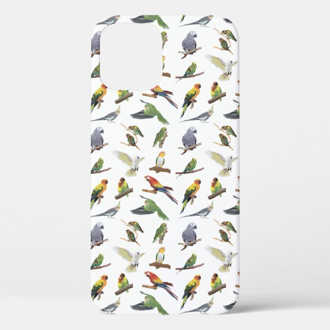 Various Colourful Parrots Case-Mate iPhone Case (Back)