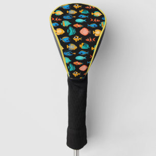 Various colourful tropical fish pattern golf head cover
