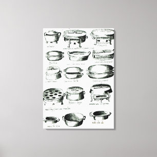 Various Cooking Vessels, 1570 Canvas Print