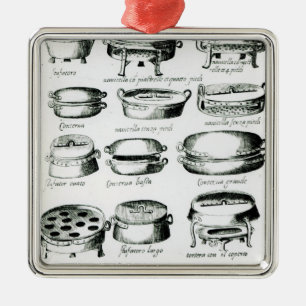 Various Cooking Vessels, 1570 Metal Tree Decoration