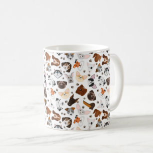 Various dog breeds pattern coffee mug