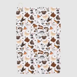 Various dog breeds pattern golf towel