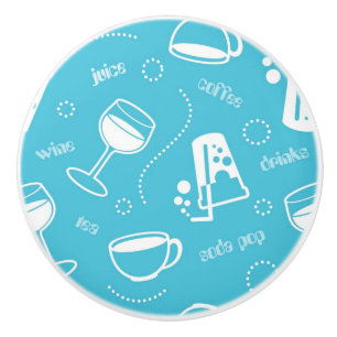 Various drinks ceramic knob