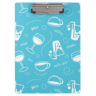 Various drinks clipboard