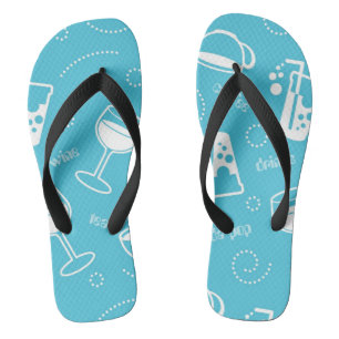 Various drinks flip flops