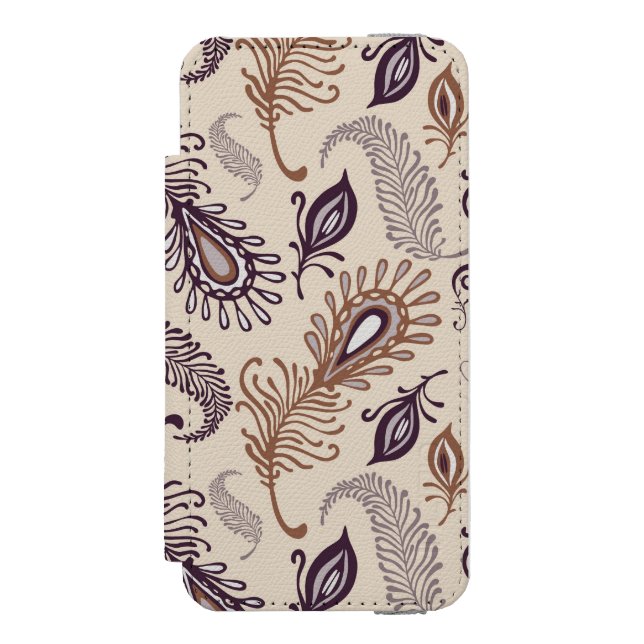 Various Feather Pattern Incipio iPhone Wallet Case (Folio Front)
