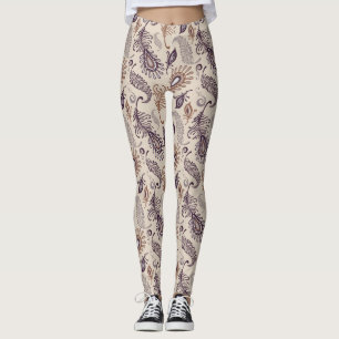 Various Feather Pattern Leggings