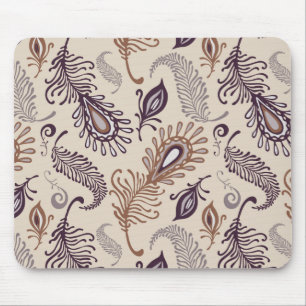 Various Feather Pattern Mouse Mat