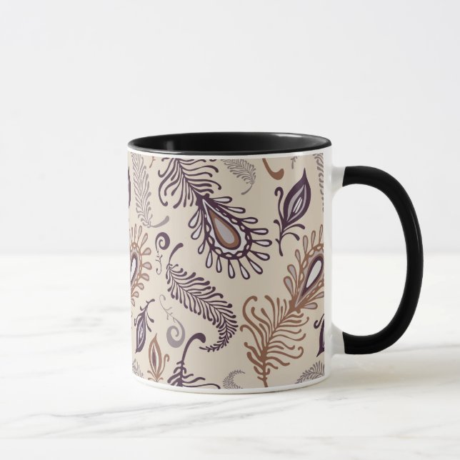 Various Feather Pattern Mug (Right)