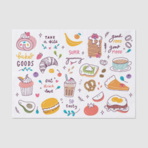 Various Food and Drink  Tissue Paper
