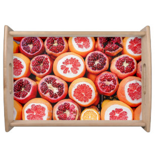 Various Fruits background Serving Tray