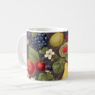 Various Fruits, Lush Leaves and Wonderful Flowers Coffee Mug