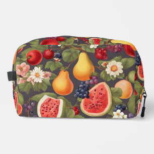 Various Fruits, Lush Leaves and Wonderful Flowers Dopp Kit