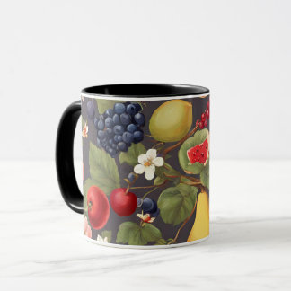 Various Fruits, Lush Leaves and Wonderful Flowers Mug