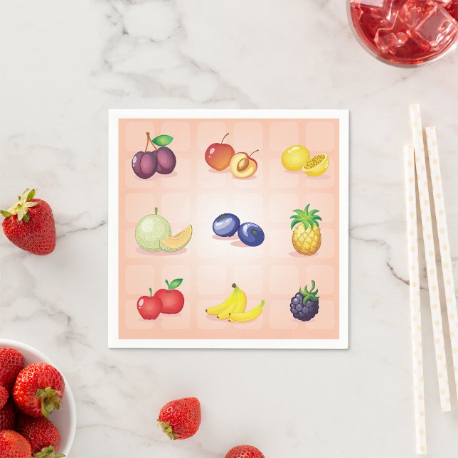 Various Fruits Paper Napkins (Creator Uploaded)