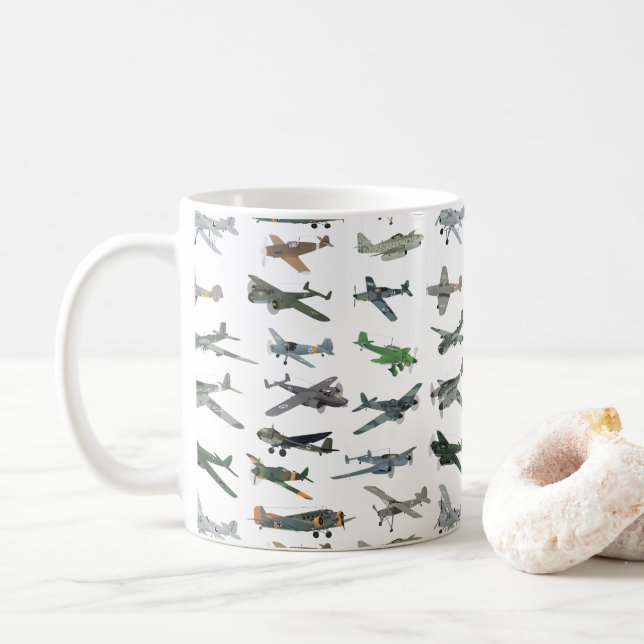 Various German WW2 Aeroplanes Coffee Mug (With Donut)