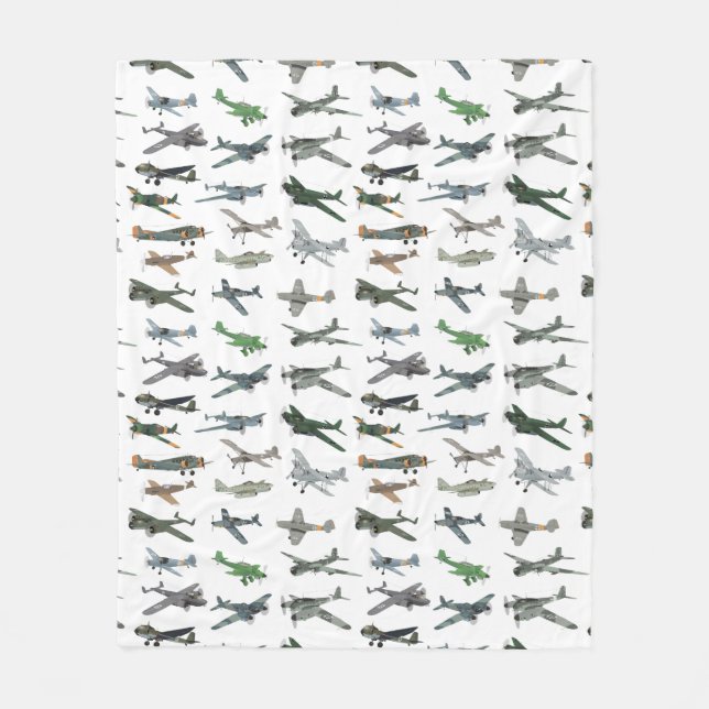 Various German WW2 Aeroplanes Fleece Blanket (Front)