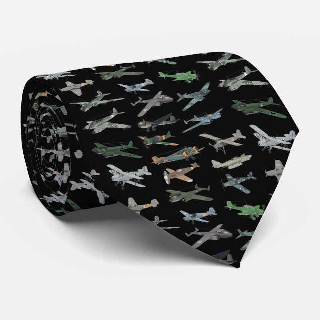 Various German WW2 Aeroplanes Tie (Rolled)
