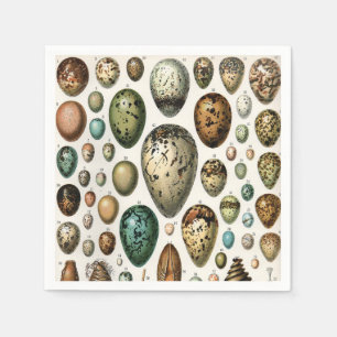 Various kinds of Egg Scientific Illustration Napkin