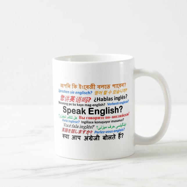 Various Language Products - Speak English? Coffee Mug (Right)
