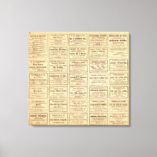 Various oil advertisements canvas print