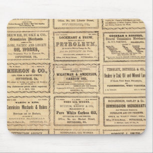 Various oil advertisements mouse mat