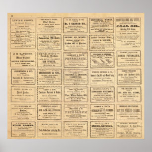 Various oil advertisements poster